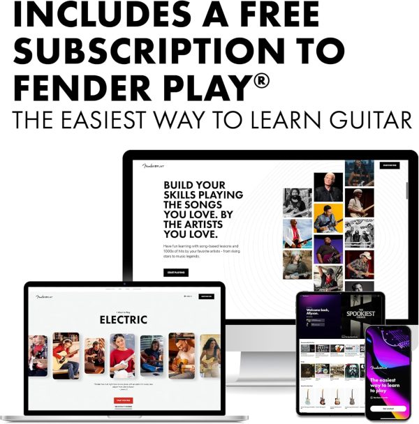 Fender FA-25 Dreadnought Acoustic Guitar, Beginner Guitar, with 2-Year Warranty, Includes Free Lessons, Natural - Image 6